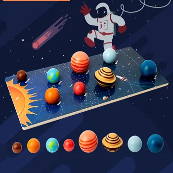 1 Коробка Китайский + английский Модель восьми планет Солнечной системы и 3D креативная модель галактики