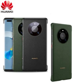 100% Оригинальный чехол для телефона Huawei из искусственной кожи с защитой от отпечатков пальцев, задняя крышка из микрофибры для Huawei Mate 40/40 Pro, чехол для телефона