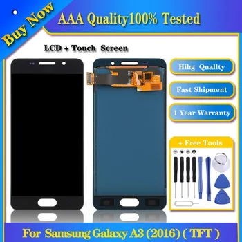 100% Протестированный TFT ЖК-экран для Samsung Galaxy A3 (2016), A310F, A310F/DS, A310M, A310M/DS, A310Y с цифровым преобразователем в полной сборке