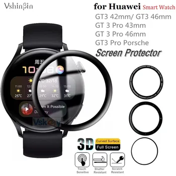 100ШТ 3D Мягкая Защитная пленка для экрана Huawei GT 3 Pro 43 мм и GT3 46 мм 42 мм Смарт-часы С Полным Покрытием Против Царапин Защитная пленка