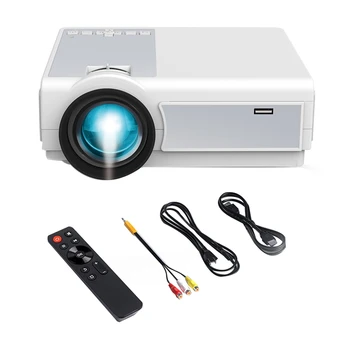 1080P Проектор 12000LM Видеопроектор для домашнего кинотеатра с WiFi + BT Для HD, USB, VGA, AV, IOS и Android телефонов