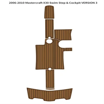 2006-2010 Mastercraft X30 Swim Step Кокпит ВЕРСИЯ 3 Pad Лодка EVA Тиковый пол