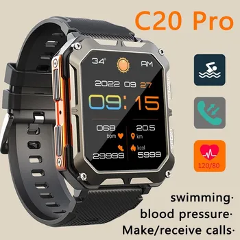 2023 C20 PRO Новейшее обновление Смарт-часов Bluetooth Call с определением артериального давления IP68 Водонепроницаемые Мужские спортивные Умные часы для плавания и ныряния