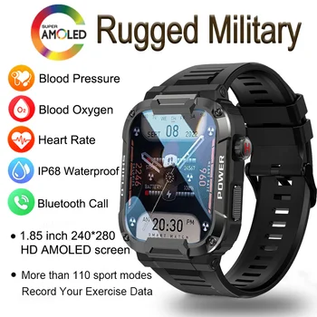 2023 Новые прочные военные смарт-часы для Xiaomi Android Ftiness Watch IP68, Водонепроницаемая батарея 400 мАч, Bluetooth, мужские смарт-часы