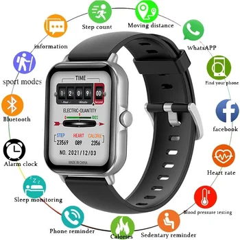 2023 Новые Смарт-часы L21 с Полным Сенсорным экраном, Спортивные Фитнес-часы IP67, Водонепроницаемые Bluetooth Для Android iOS, Умные часы для Женщин