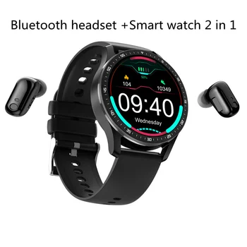 2023 Новые Смарт-часы TWS Bluetooth Гарнитура 2 в 1 Мужской Спортивный Фитнес-трекер IP67 Водонепроницаемый Женский монитор сердечного ритма