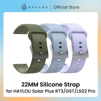 22 мм Силиконовый ремешок Ремешок для часов Подходит для умных часов HAYLOU Solar Plus RT3 смарт-часы HAYLOU Solar Lite