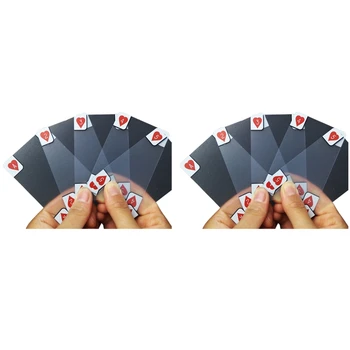2X Креативные Прозрачные Пластиковые Водонепроницаемые Карты для Покера, Новинка, Индекс Покера, Игральные карты