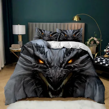3D Мифический Дракон Aniaml Крутое Детское Одеяло Durex Twin Full King Size 3 шт. Пододеяльник Комплект Постельного Белья Покрывало 200x200 240x220