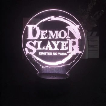 3D Ночник Demon Slayer Японское Аниме для украшения спальни, светильник, Детский цветной подарок на День Рождения, светодиодный ночник, Манга, прекрасный подарок