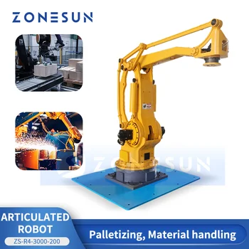 4-осевой паллетизатор ZONESUN, Промышленный шарнирный робот, Манипулятор для обработки материалов, Интегрированная линия автоматизации производства