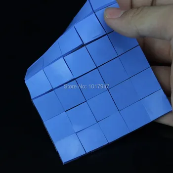 720 штук, 15 x 15 x 1,5 мм, синий силиконовый проводящий компаунд, термонакладка для радиатора