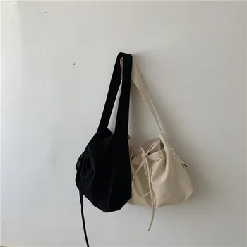 CGCBAG, холщовая сумка-мессенджер большой емкости для женщин, Модная женская сумка-шоппер 2023, однотонная простая дизайнерская сумка-тоут CGCBAG, холщовая сумка-мессенджер большой емкости для женщин, Модная женская сумка-шоппер 2023, однотонная простая дизайнерская сумка-тоут 4