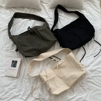 CGCBAG, холщовая сумка-мессенджер большой емкости для женщин, Модная женская сумка-шоппер 2023, однотонная простая дизайнерская сумка-тоут CGCBAG, холщовая сумка-мессенджер большой емкости для женщин, Модная женская сумка-шоппер 2023, однотонная простая дизайнерская сумка-тоут 5