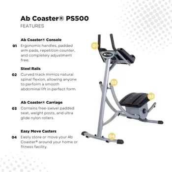Coaster® PS500 - Оригинальный тренажер для максимальной тренировки с 6 упаковками для домашнего использования, снижающий нагрузку на шею, спину и плечи