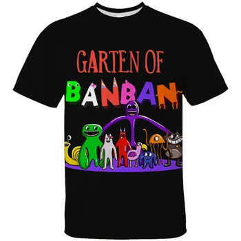 Garten Of Banban/ Футболка с 3D принтом для детей, Летние топы для мальчиков и Девочек, Футболка с героями мультфильмов, Футболки с круглым вырезом, Camiseta, Детская одежда, Футболки
