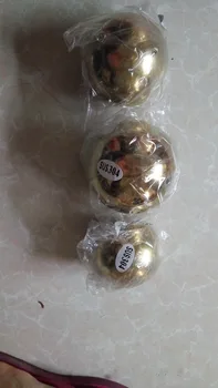 gloden 304 # полый шар из нержавеющей стали, стальной шар, украшения для шариков, декоративные титановые шарики 80 90 100 мм, 3 шт.