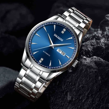 HAIQIN Механические часы мужские автоматические часы лучший бренд класса Люкс Мужские часы для мужских часов Стальные водонепроницаемые Reloj hombres 2020