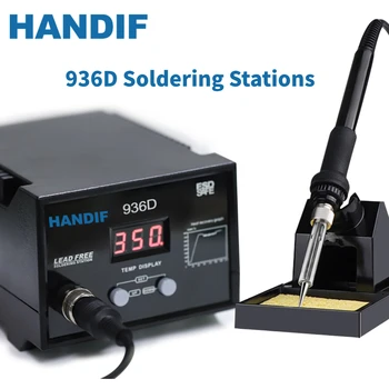 Handif Профессиональная Паяльная Станция 936D 60 Вт, Утюг для Электронных Сварочных Инструментов, Регулируемый Контроль Температуры Для Ремонта SMD