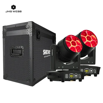 JMS WEBB Flight Case с 2шт светодиодным освещением Zoom & Wash RGBW мощностью 7x40 Вт и RDM Для DJ Disco Concert DMX Stage Lights