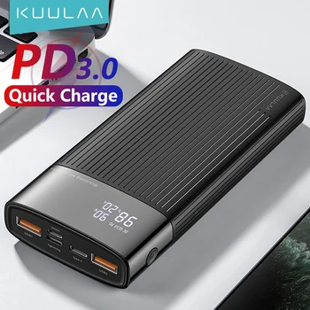 KUULAA 20000 мАч Power Bank USB C PD быстрое зарядное устройство Быстрая Зарядка 3,0 Портативный Внешний Аккумулятор для iPhone 11 Xiaomi mi 10 Powerbank