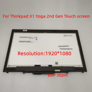 Lenovo Thinkpad X1 Yoga Сенсорный экран Дигитайзер 01AX895 01AX896 01AY916 01YR155 B140HAN01.8 LP140WF6-SPG1 SPG2 для X1 Yoga 2nd