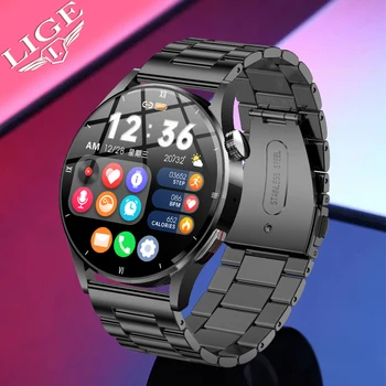 LIGE 2023 Новые Смарт-часы Женские С Полным Сенсорным экраном Спортивные Фитнес Здоровье Кровяное Давление Bluetooth Вызов Smartwatch Для Android IOS