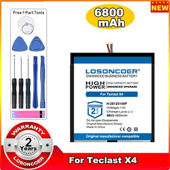 LOSONCOER 6800 мАч H-28125140P Для Teclast X4/X4 Pro Ноутбук Планшетный ПК Батарея 7-Проводный Штекер