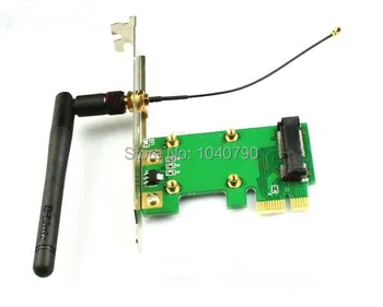 miniPCI-E-PCI-E 1x адаптер беспроводной сетевой карты 1 антенна WiFi 1 Экранирование