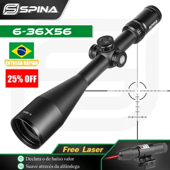 SPINA 6-36X56 SF Тактический Оптический прицел для Снайпера, Оптический Прицел Для Дистанционной охоты 1/8 MOA, Сброс блокировки турели, Подходит для AR15.223.308 и т. Д