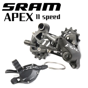 SRAM APEX 1 11 Speed Road Bike Groupset Триггер переключения передач и комплект заднего переключателя Длинная клетка для дорожной плоской перекладины