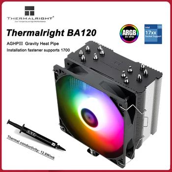 Thermalright BA120 ARGB CPU Кулер с воздушным охлаждением AGHP Антигравитационный 6 Тепловых Труб 120 мм Бесшумный Вентилятор Для AM4/1700/115X/1200