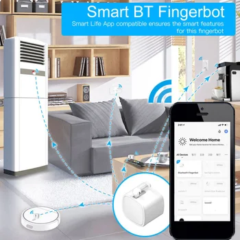 Tuya Bluetooth Smart Fingerbot Переключатель Кнопка Толкатель Кнопка Бот Толкатель Пульт дистанционного управления Интеллектуальное голосовое управление для Alexa Google Home