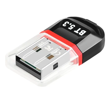 USB-адаптер Bluetooth 5.3, USB-приемник Bluetooth, поддерживает ноутбук, настольный ПК, Bluetooth-гарнитуру, Принимающий Передатчик, красный