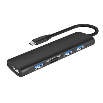 USB-концентратор Адаптер Multi USB-C на 6 портов разветвитель для портативных ПК Notebook Receiver