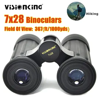 Visionking 7x28 Полевые очки Телескоп с зумом, бинокль, водонепроницаемое призматическое стекло BAK4 для путешествий, кемпинга, охоты
