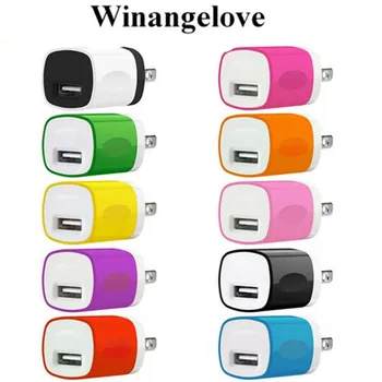 Winangelove 1000 шт./лот высокое качество 5V 1A Ac домашнее настенное зарядное устройство США для iphone7 6 5 samsung