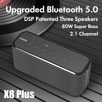 Xdobo X8 Plus Bluetooth Динамик 80 Вт Высокомощный Открытый Портативный Водонепроницаемый Сабвуфер Беспроводная Система Объемного Звучания TWS Stereo
