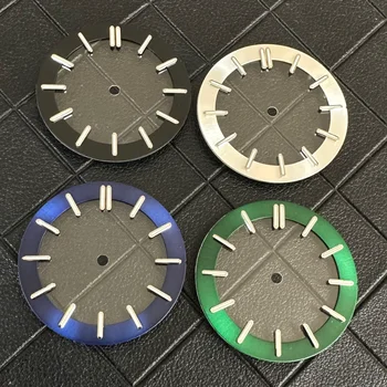 Аксессуары для часов Циферблат 31,8 мм, прозрачная пленка, зеленый светящийся циферблат для японского механизма NH70
