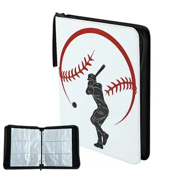 Альбом для бейсбольных карточек С 9 Карманами, Держатель для бейсбольных карточек, Папка Для Хранения Бейсбольных карточек Для Мужчин, Вмещает 900 Карточек С 50 Съемными рукавами