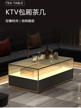 Барная мебель ktv люминесцентный журнальный столик bar ballroom box pub light роскошный стол повышенной комфортности из нержавеющей стали с закаленным стеклом