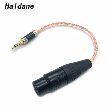 Бесплатная Доставка Haldane 8 Ядер Монокристаллической Меди 3,5 мм TRSS Сбалансированный штекер к 4pin XLR Женский Сбалансированный Аудио Кабель-адаптер