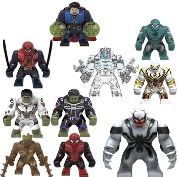 Большой размер, фигурка Героя-паука Patriot, Халк, фигурка, строительный блок, игрушки Venom Man, обучающий подарок для детей