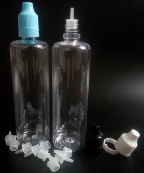 Бутылка для жидкости E Juice 120 мл, ПЭТ Пластиковая бутылка-капельница С защитой от вскрытия, защищенная от детей крышка, бутылка с иглой