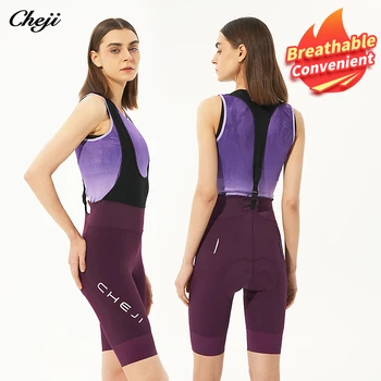 Велосипедные шорты CHEJI, женские быстросохнущие дышащие велосипедные брюки с бельгийской подкладкой