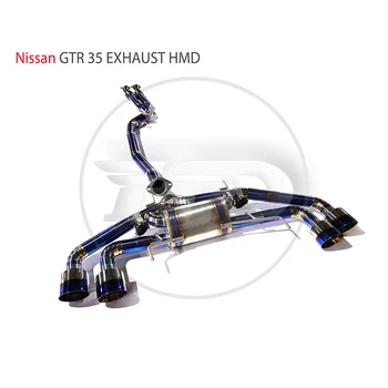 Выхлопные системы из титанового сплава HMD Подходят для Nissan GTR R35 Изготовленный на Заказ клапан Водосточная труба Автомобильные аксессуары автоматическая модификация