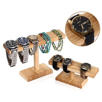 Деревянная подставка для часов, Т-образный держатель для часов, ювелирный браслет, чехол для ремешка для часов, высококачественный органайзер для ювелирных изделий, подарки