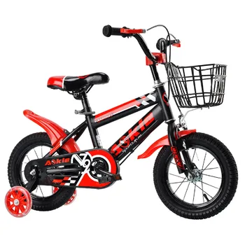 Детский Велосипед, 12-дюймовый Велосипед со вспышкой, тренировочные колеса, рама из углеродистой стали, от двух до пяти лет, Безопасность Педалей для мальчиков и девочек
