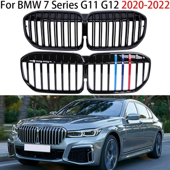 Для BMW 7 G11 G12 730i 740i 750i 740e 725d 730d 2020-2022 Замена Решетки Радиатора Для Почек Переднего Бампера Автомобиля Глянцевый/Матовый Черный