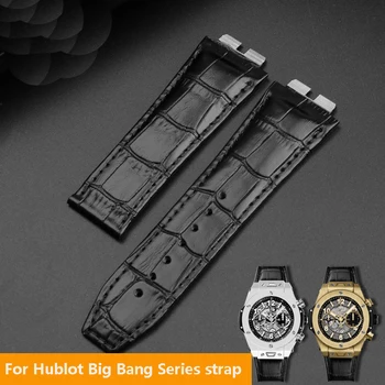 Для Hublot Big Bang серии 411 с быстроразъемным интерфейсом ремешок для часов из воловьей кожи, браслет 27 мм, мужской ремешок для часов